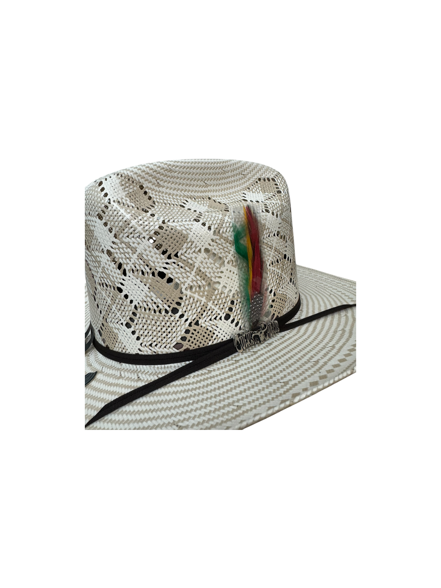 Cuernos Chuecos 100X 2-tone Full Hexagon Straw Hat