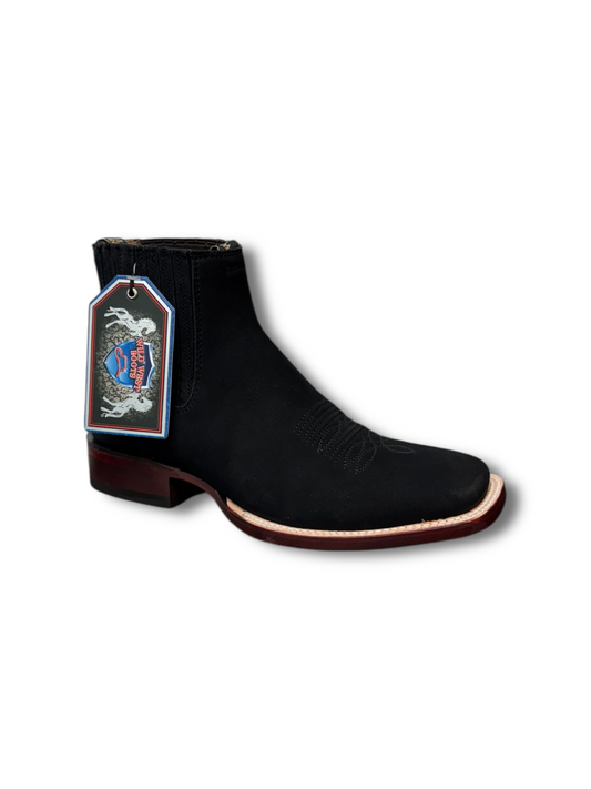 Wild West Boots Black Nobuck Short Boot