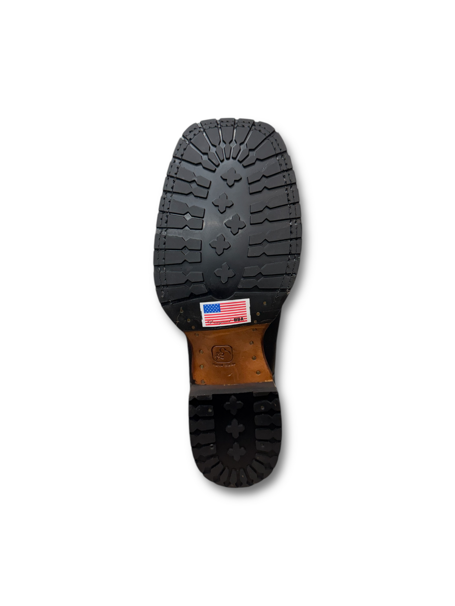 Los Altos Boots Rage Walnut Rubber Sole Wide Square Toe