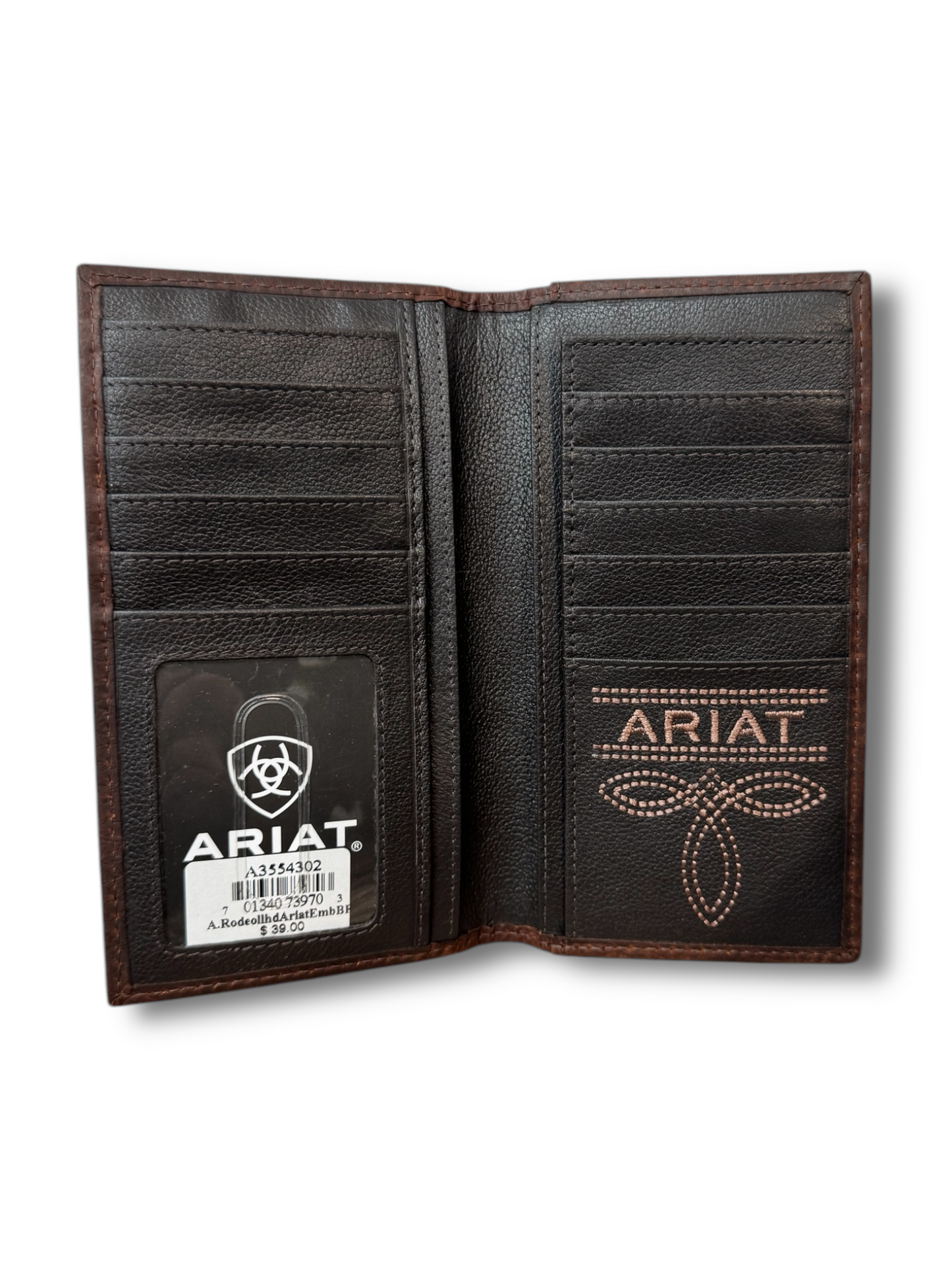 Ariat Chocolate Bull Shoulder Rodeo Wallet A3554302