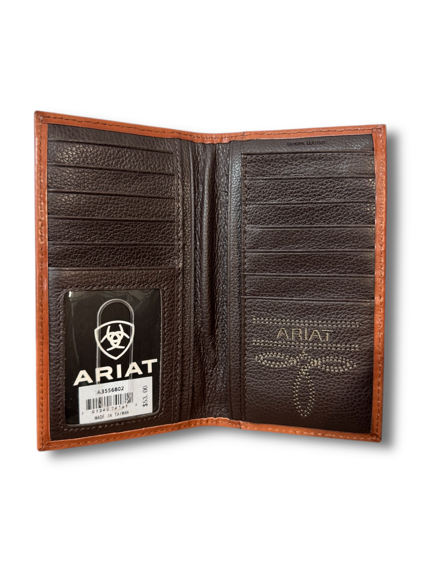 Ariat Woven Cognac Rodeo Wallet A3556802