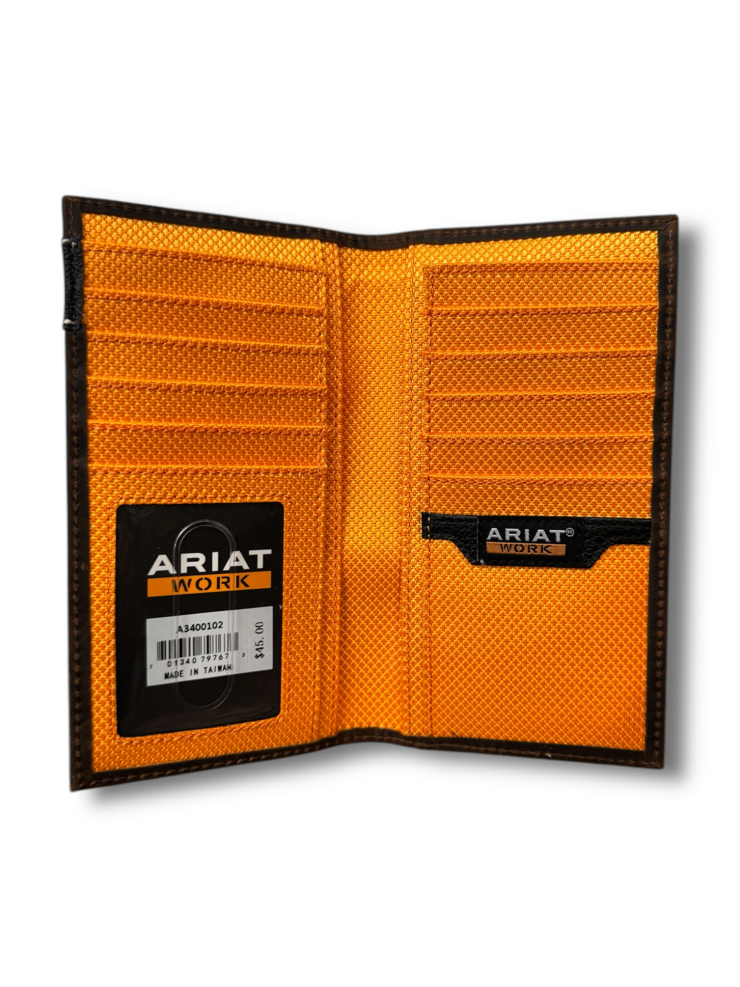 Ariat Work Oiled Saddle Brown w/Black Rodeo Wallet A3400102