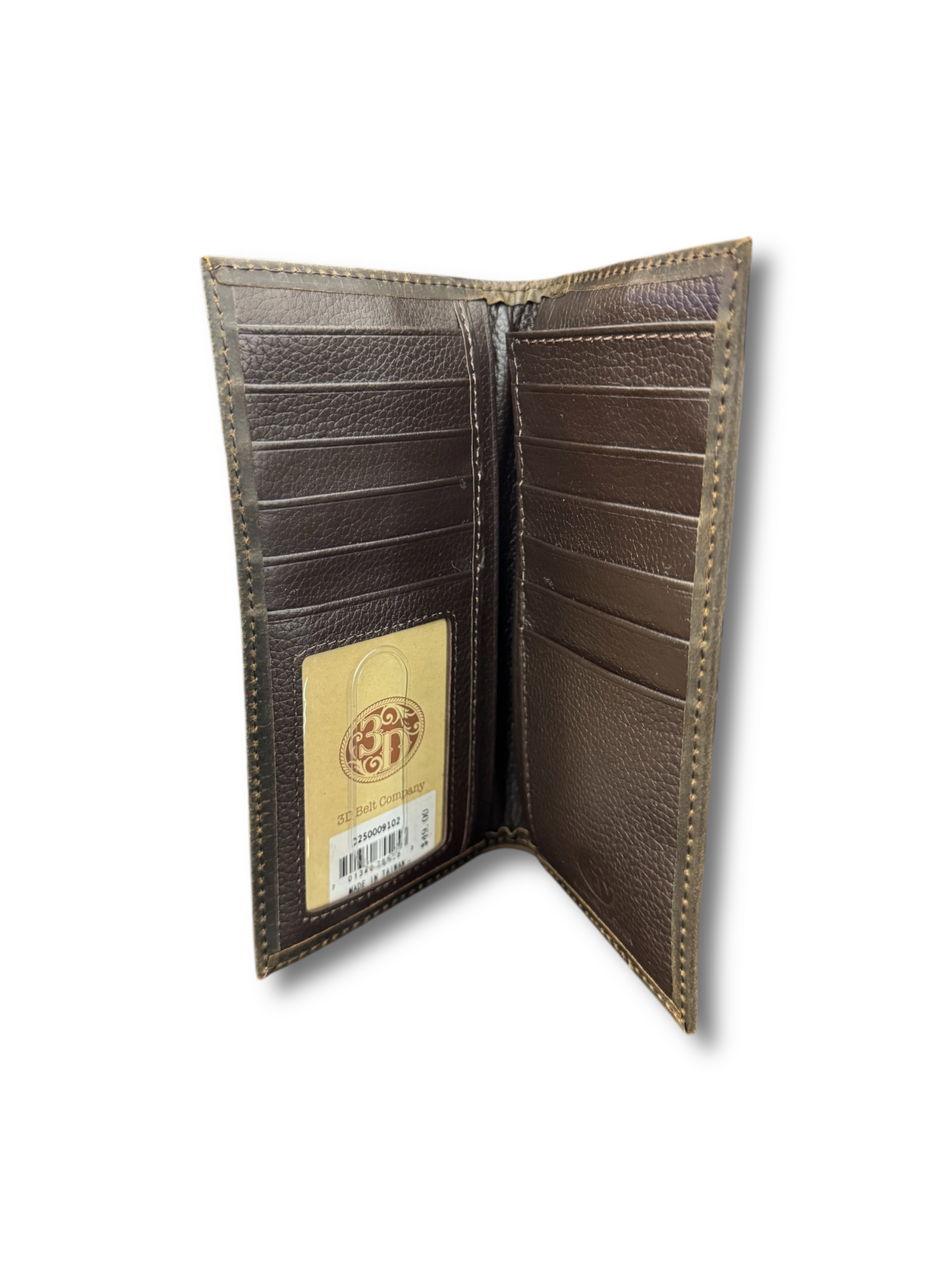 3D Beaded Brown Rodeo Wallet D250009102