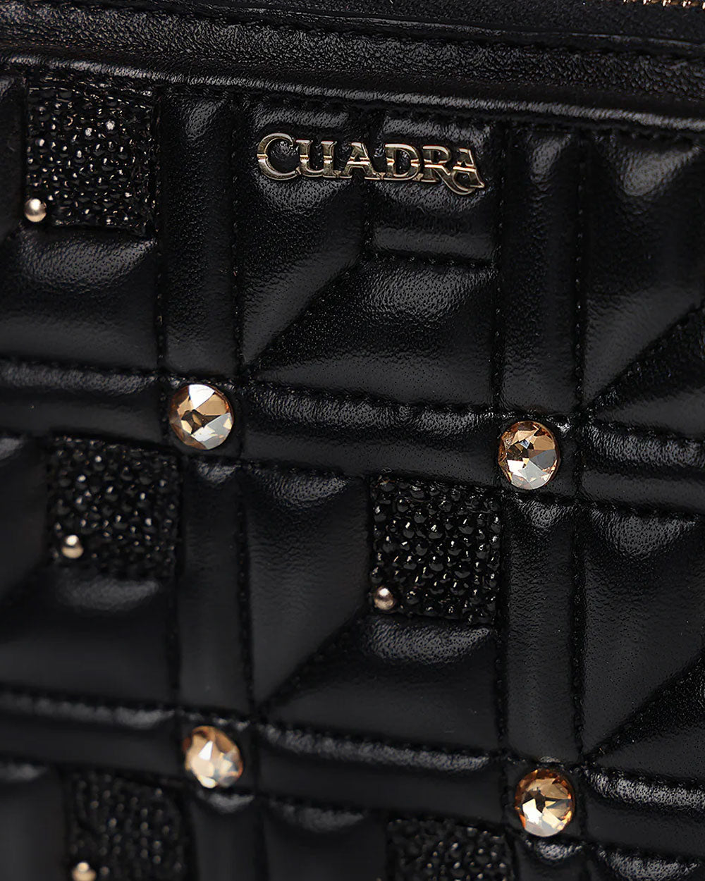 CUADRA Black Stingray With Crystals Crossbody Bag