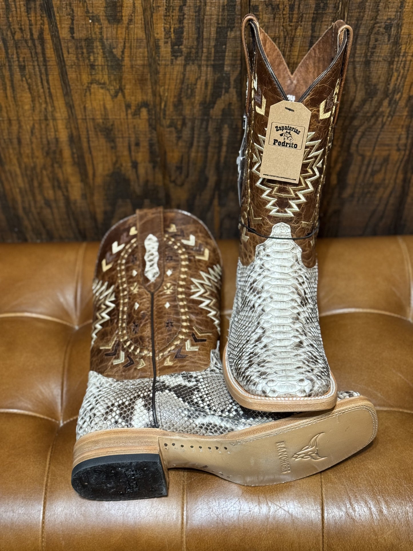 Ranchers Boot Co. Natural Python