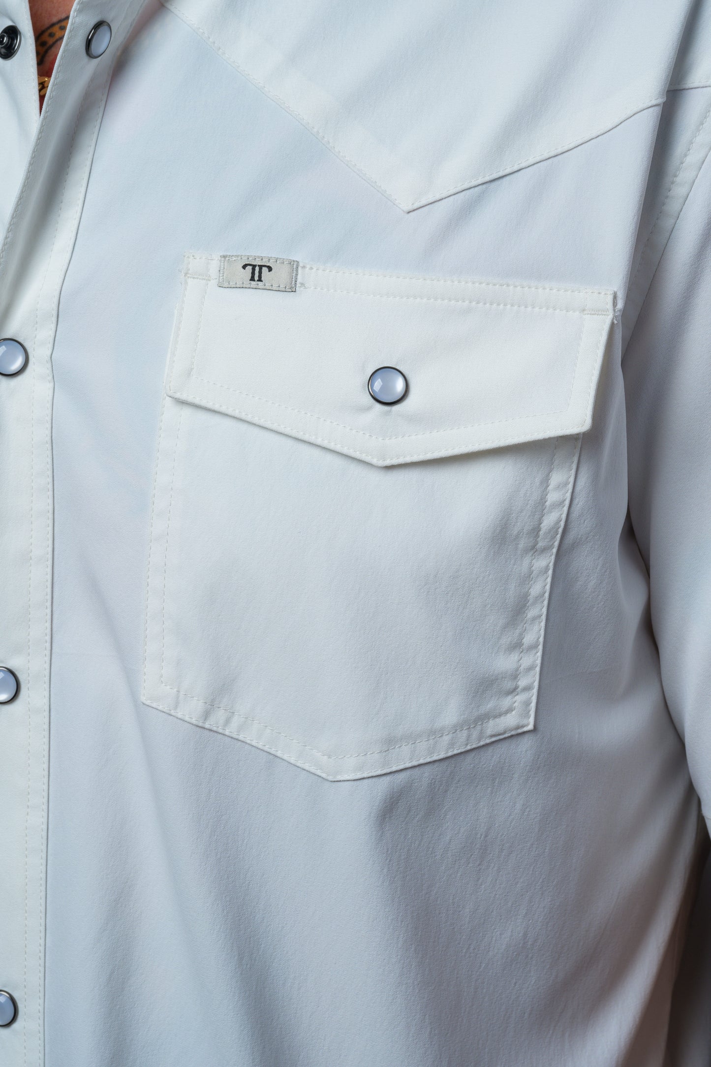 Ferrell - Core Men’s White Short Sleeve Snap Shirt