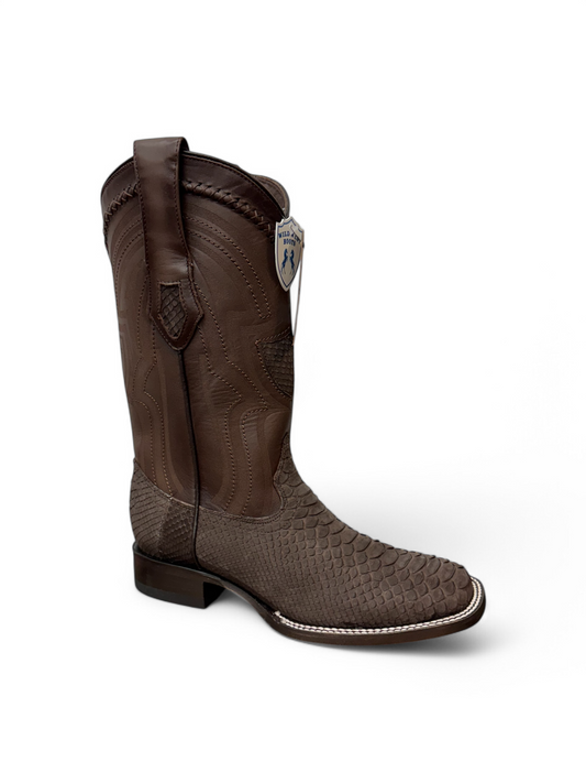 Wild West Boots Nobuck Brown Python 2824LN5707