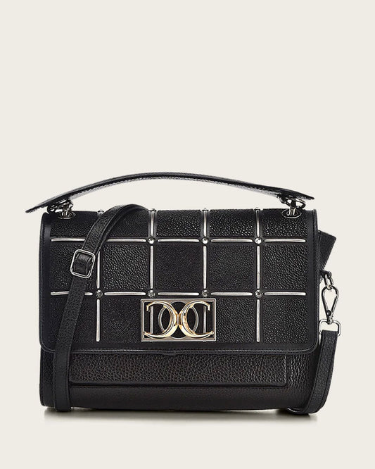 CUADRA Black Flap Stingray bag
