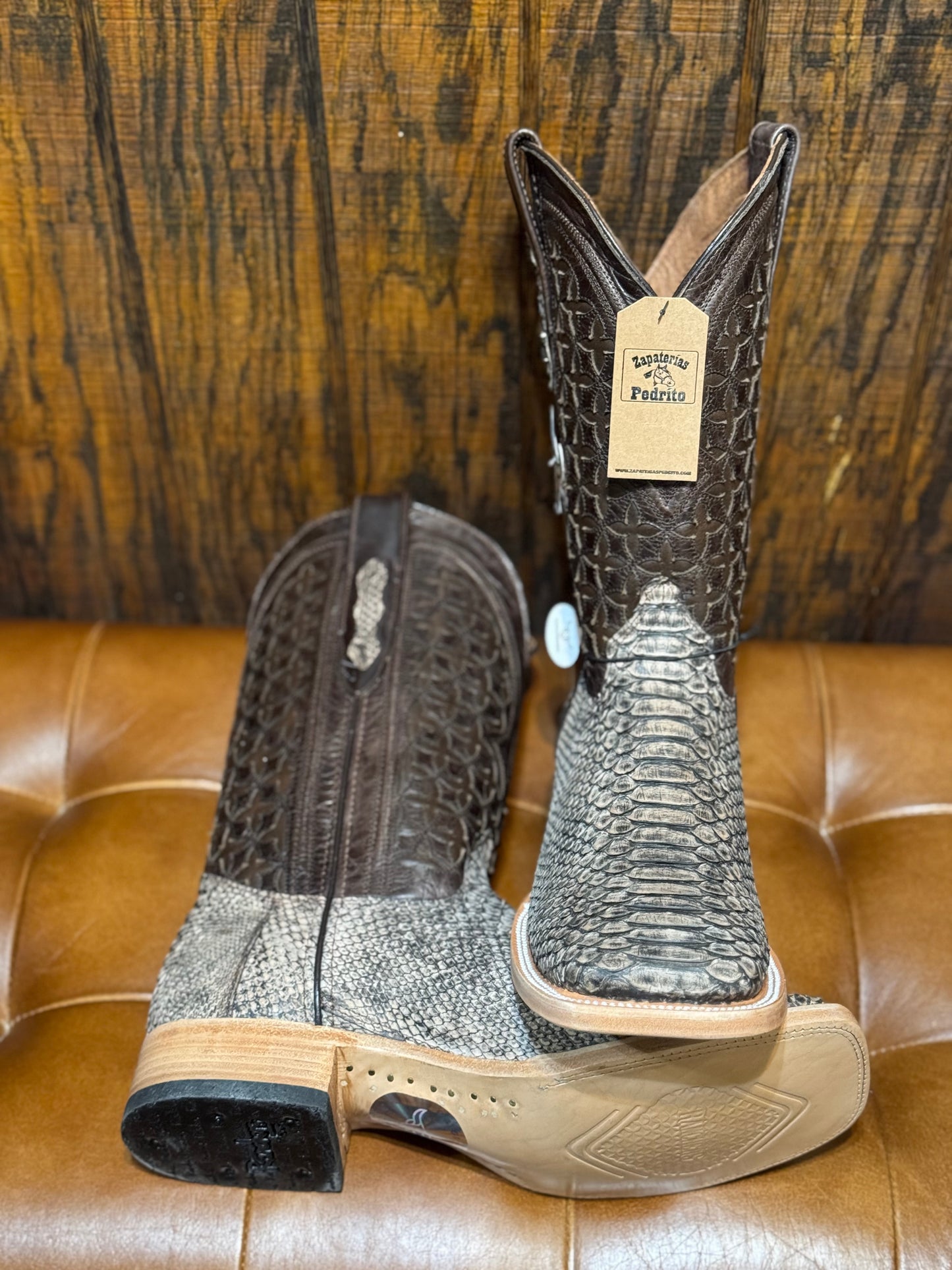 Ranchers Boot Co. Rustic Brown Python