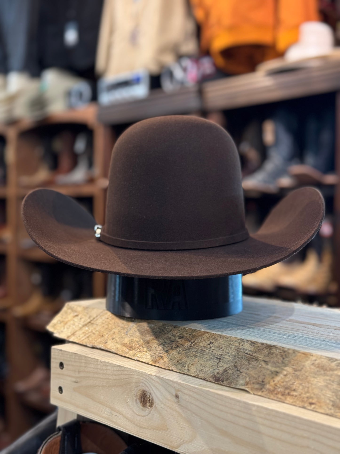 Serratelli Hat Co 6X Chocolate Open