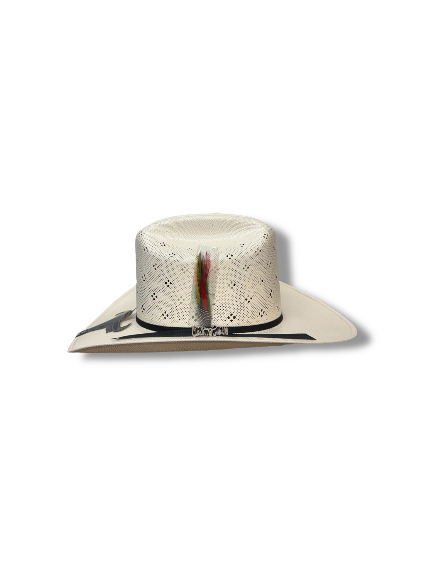 Cuernos Chuecos 100X Natural Full Flower Straw Hat