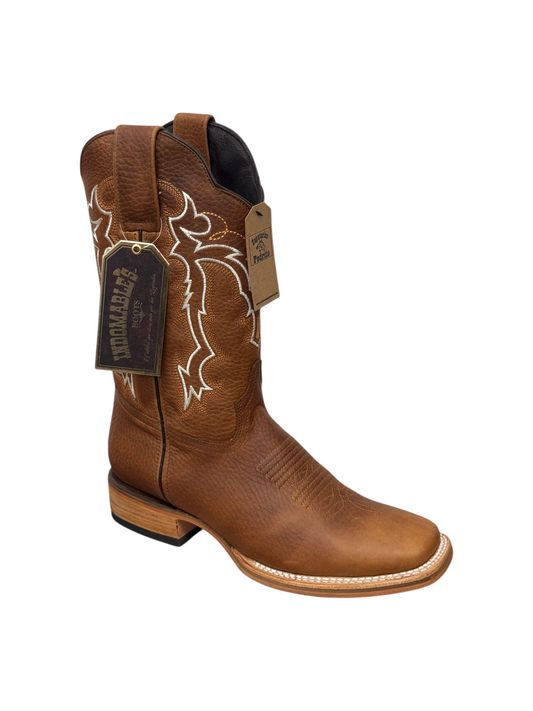 Indomables Honey Leather Wide Square Toe