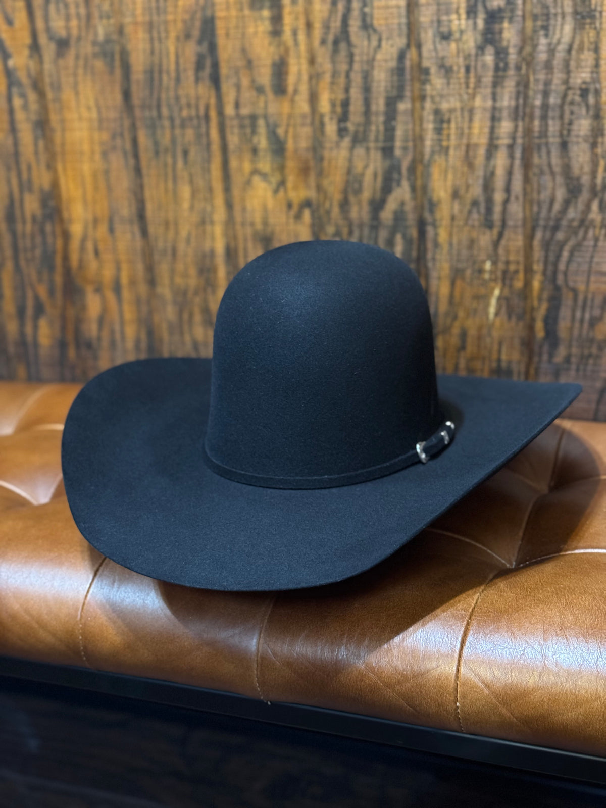 Serratelli Amapola Black Cowboy Hat – Size 7 – 3 1/2” Brim PBR Serratelli Cowboy Hat - Black – PBR Shop main image 2