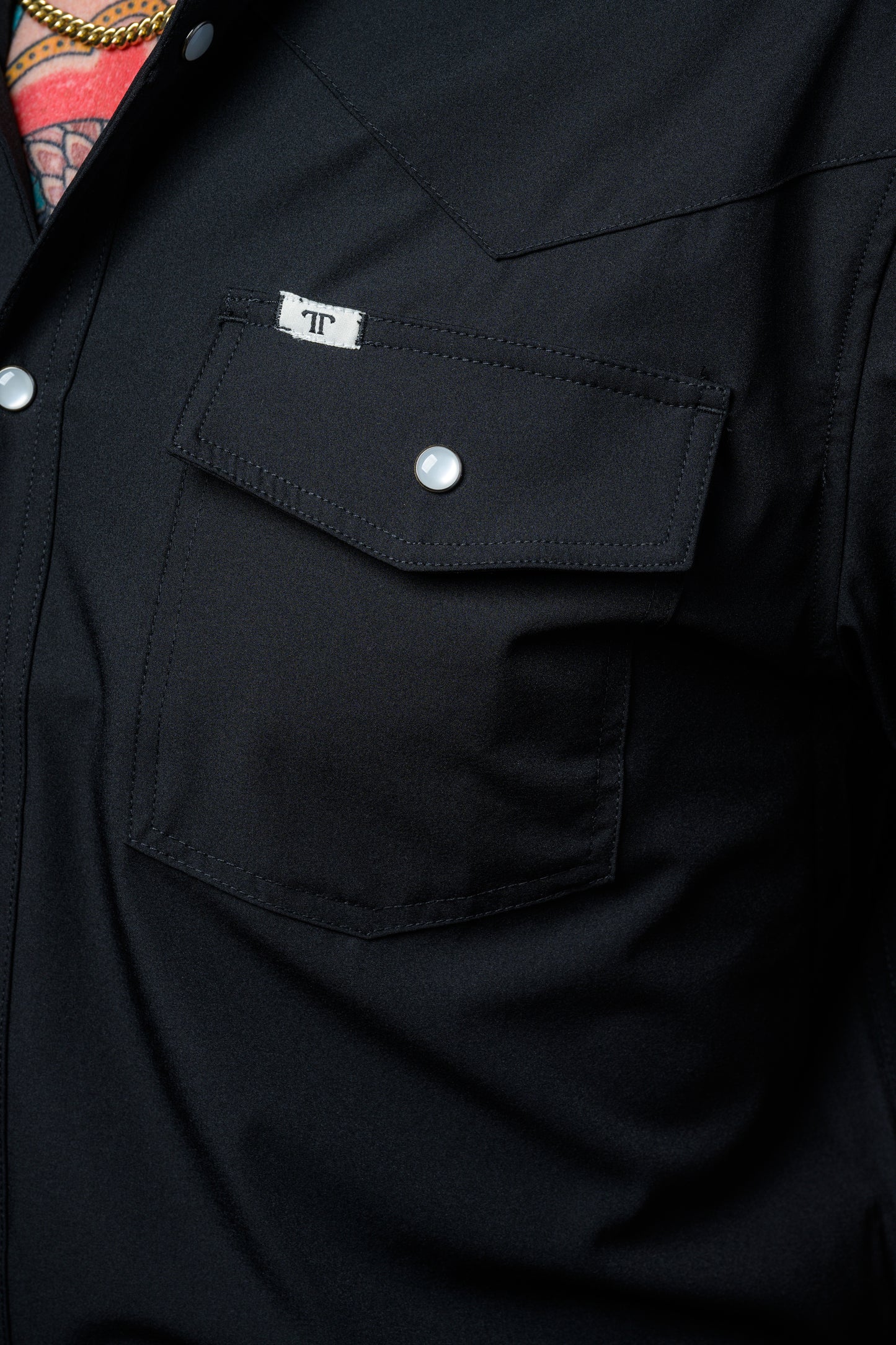 Ferrell - Core Men’s Black Short Sleeve Snap Shirt