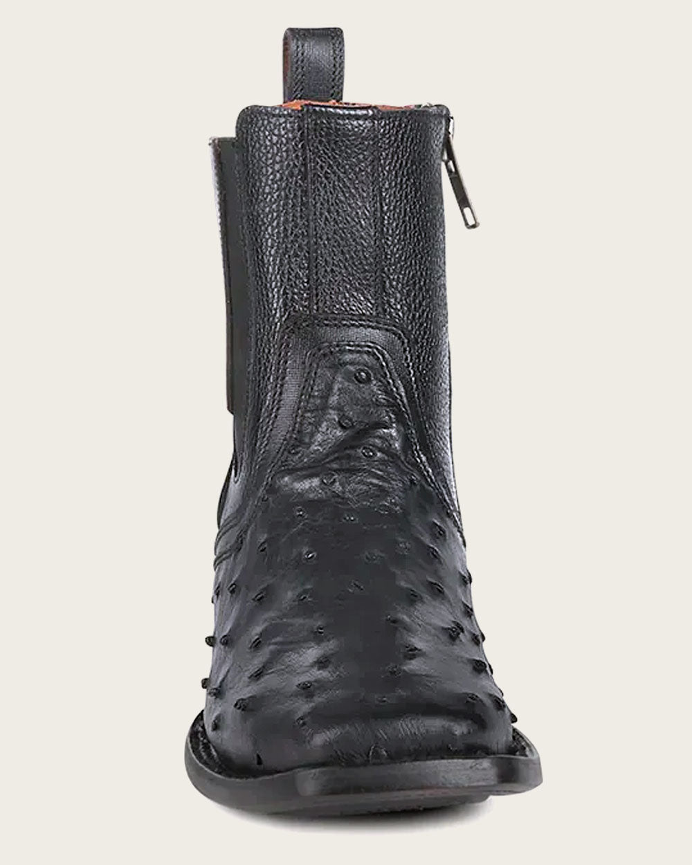 CUADRA Botin Luxury Ostrich Ankle Dress Boot CU821