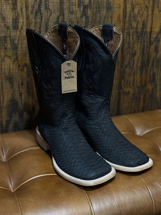 Ranchers Boot Co. Matte Black Python