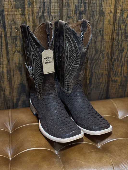 Ranchers Boot Co. Antique Saddle Brown Python