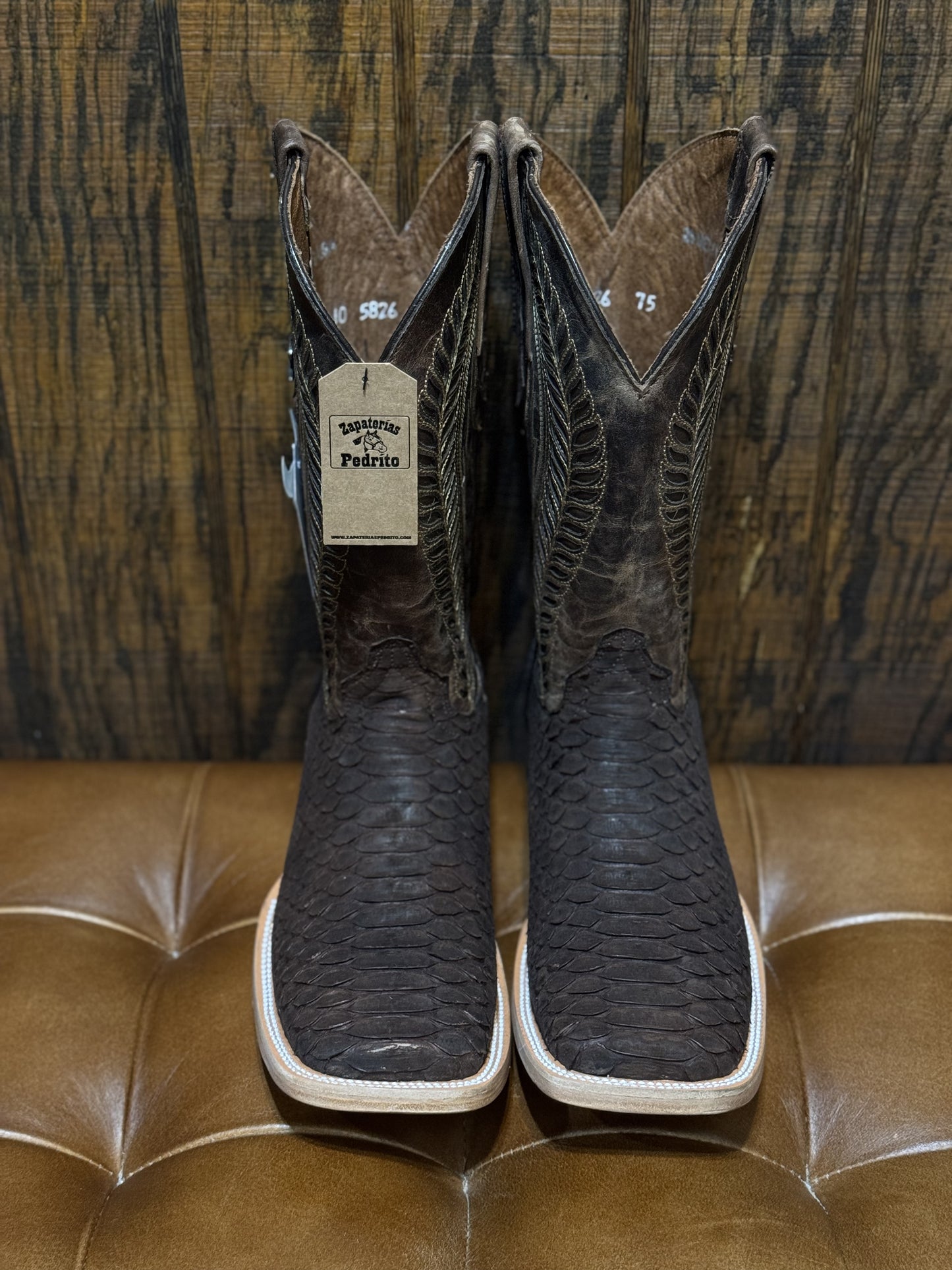 Ranchers Boot Co. Antique Saddle Brown Python